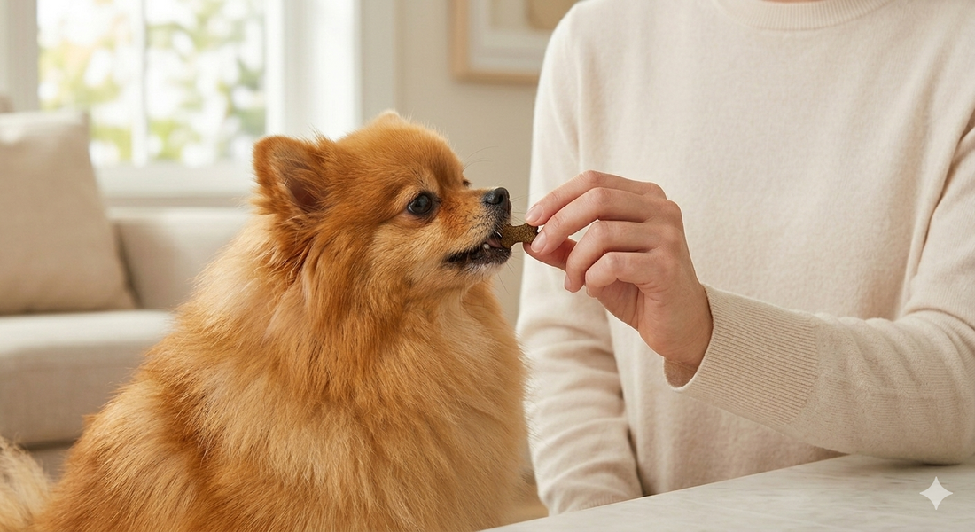 Settle Chews ingredients flat-lay